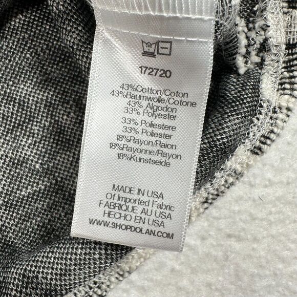 Anthropologie Dolan Tweed Ruffle Top Women's Size Large Animal Print Black/Cream - Picture 9 of 10